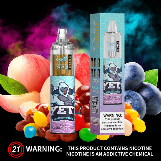 POD GORILLA  TORNADO 7000  : "PEACH BLUEBERRY CANDY"